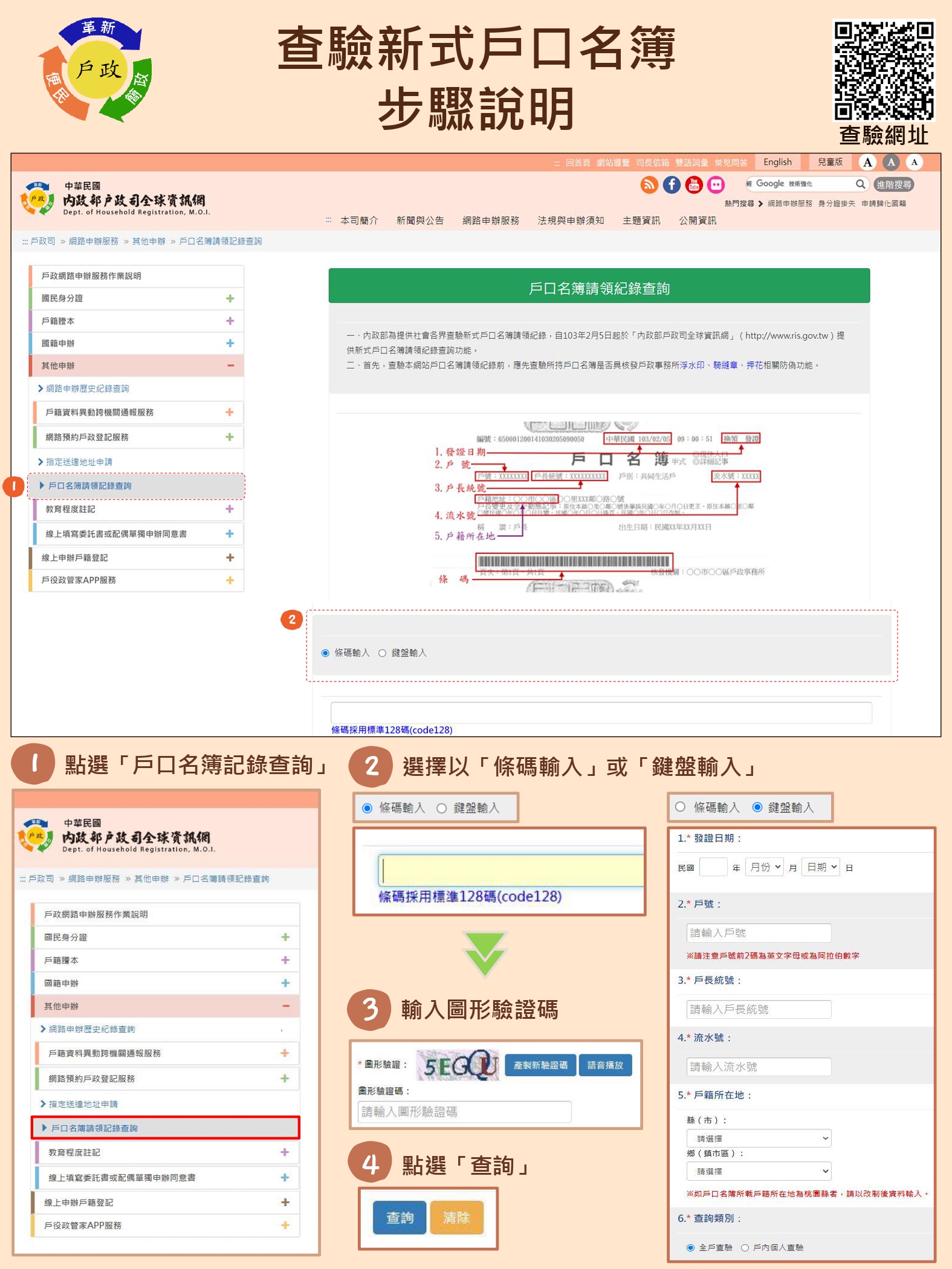 查驗新式戶口名簿