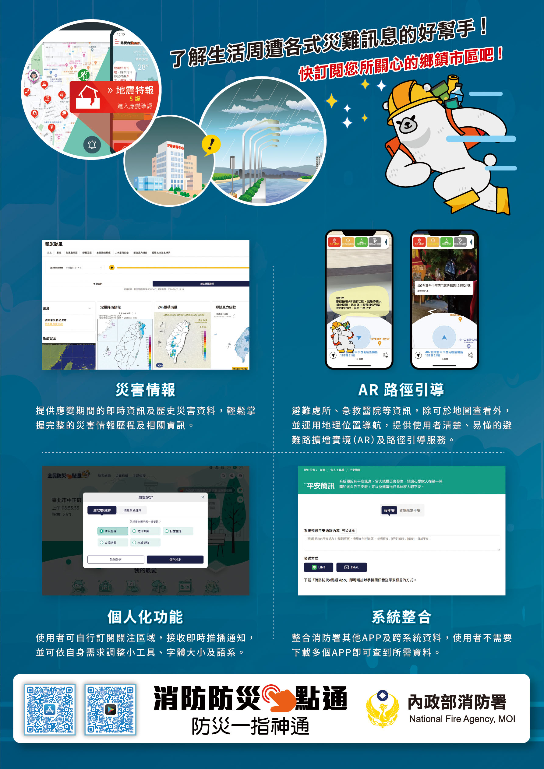 推廣全民使用「全民防災e點通網站」及「消防防災e點通APP」